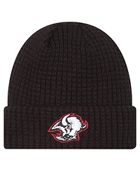 New Era Men's Black Buffalo Sabres Waffle Cuffed Knit Hat