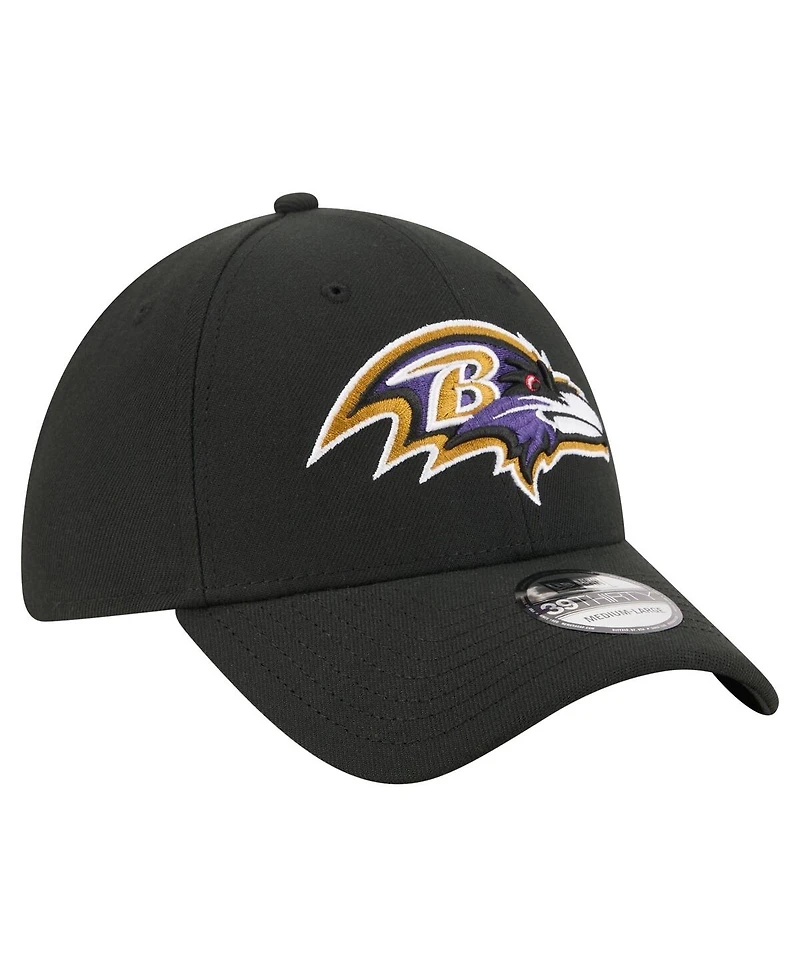 New Era Men's Black Baltimore Ravens Core Team 39THIRTY Flex Hat