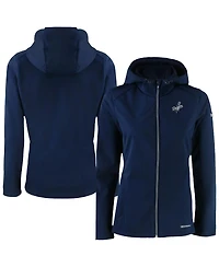 Cutter & Buck Women's Navy Los Angeles Dodgers Evoke Eco Softshell Full-Zip Hoodie Jacket