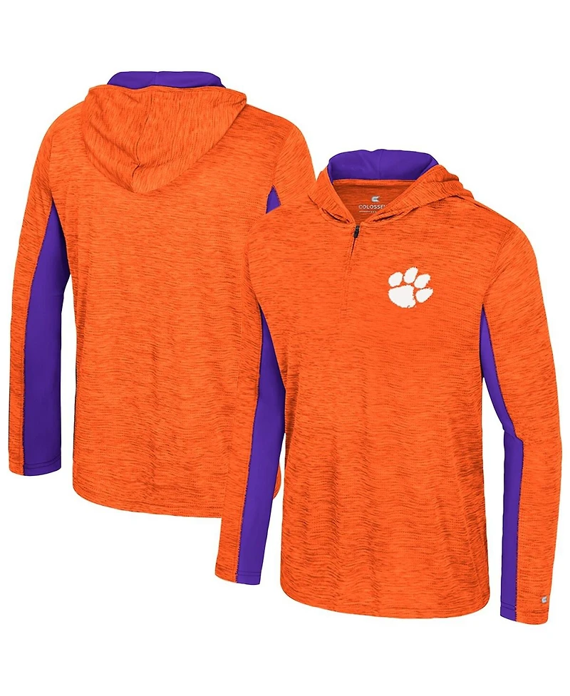 Colosseum Men's Orange Clemson Tigers Always Sunny Quarter-Zip Hoodie