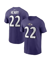 Nike Men's Derrick Henry Purple Baltimore Ravens Name and Number T-Shirt
