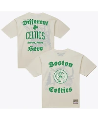 Mitchell & Ness Men's Cream Boston Celtics Hardwood Classics Chapters T-Shirt