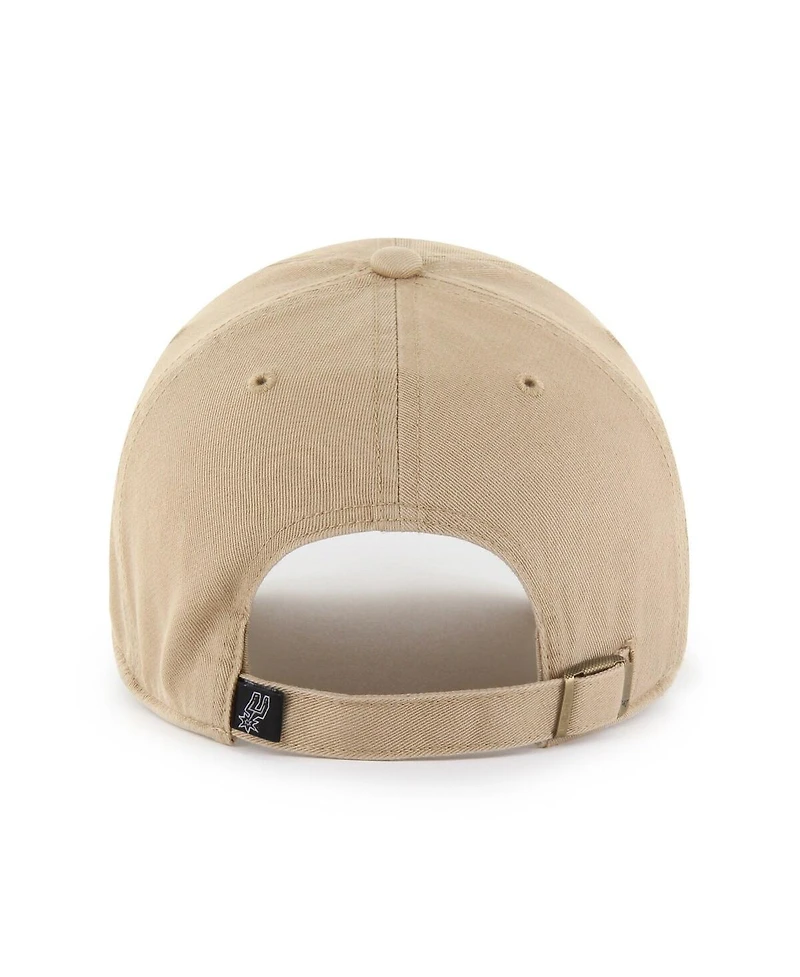 '47 Brand Men's Khaki San Antonio Spurs Logo Clean Up Adjustable Hat
