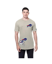 New Era Men's Light Beige Buffalo Bills Multi Patch T-Shirt
