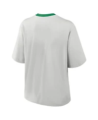 Nike Women's Gray Oregon Ducks Legacy Arch Script Boxy T-Shirt