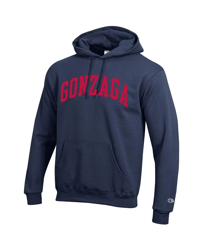 Champion Men's Navy Gonzaga Bulldogs Basic Arch Fleece Pullover Hoodie