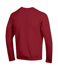 Champion Men's Crimson Oklahoma Sooners Basic Arch Fleece Pullover Sweatshirt