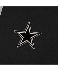 Antigua Men's Black Dallas Cowboys Brushed Carbon Victory Pullover Hoodie