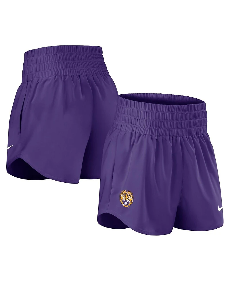 Nike Women's Purple Lsu Tigers Performance One Dri-fit High-Rise Shorts