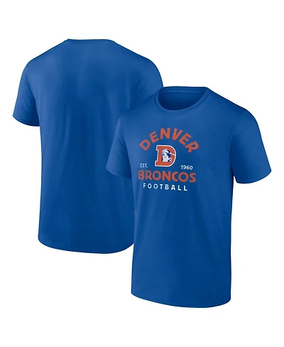 Logo Athletic Men's Royal Denver Broncos Vintage Arch T-Shirt
