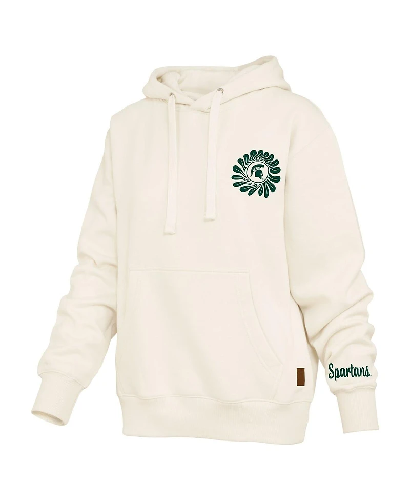 Pressbox Women's Cream Michigan State Spartans Elena Janise Hoodie