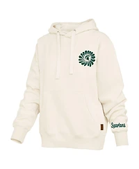 Pressbox Women's Cream Michigan State Spartans Elena Janise Hoodie