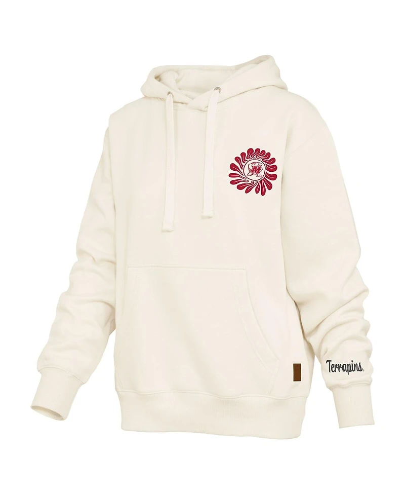Pressbox Women's Cream Maryland Terrapins Elena Janise Hoodie