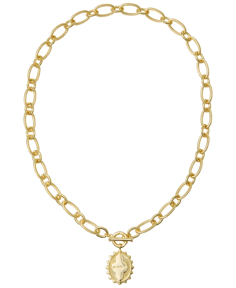 Kendra Scott Mama 14k Gold-Plated Link & Chain Pendant Necklace