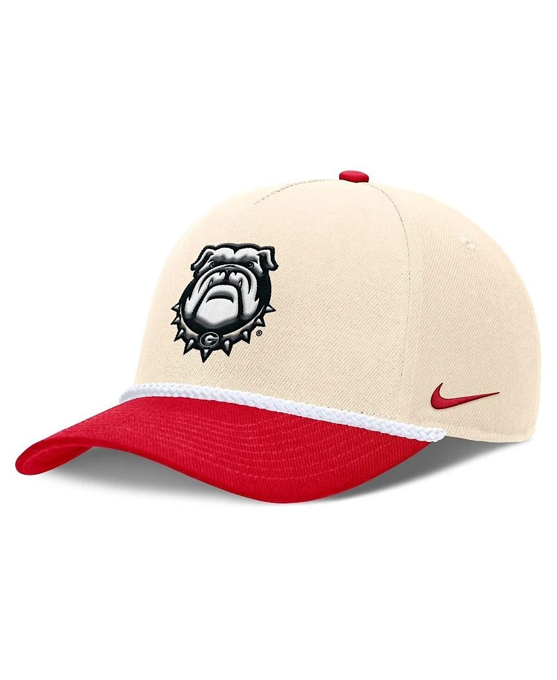 Nike Men's and Women's Natural Georgia Bulldogs 2026 Primetime Natural 5-Panel Rope 2-Tone Rise Hat