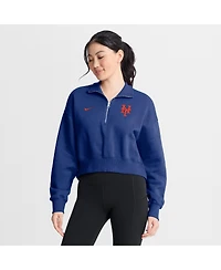 Nike Women's Royal New York Mets Primetime Phoenix Fleece Half-Zip Sweatshirt