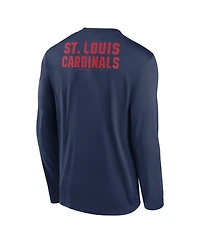 Nike Men's Navy St. Louis Cardinals 2-Hit Legend Dri-fit Long Sleeve T-Shirt