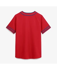 Fanatics Women's Red Philadelphia Phillies Diva Race Ahead Raglan V-Neck T-Shirt