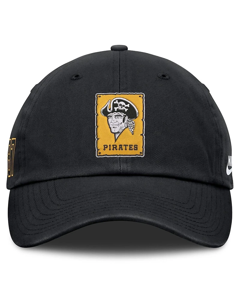 Nike Men's Black Pittsburgh Pirates Cooperstown Club Adjustable Hat