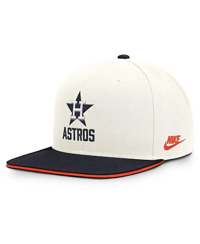 Nike Men's Cream/Navy Houston Astros Cooperstown Pro Dri-fit Snapback Hat