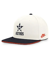 Nike Men's Cream/Navy Houston Astros Cooperstown Pro Dri-fit Snapback Hat