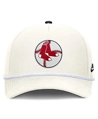 Nike Men's Cream Boston Red Sox Cooperstown Rise Adjustable Hat