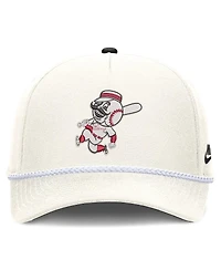 Nike Men's Cream Cincinnati Reds Cooperstown Rise Adjustable Hat