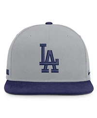 Nike Men's Gray/Royal Los Angeles Dodgers Primetime Pro Dri-fit Snapback Hat
