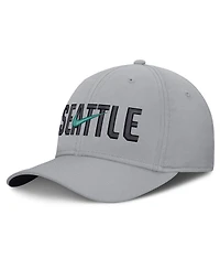 Nike Men's Gray Seattle Mariners Primetime Rise Dri-fit Flex Hat