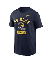 Nike Men's Navy Michigan Wolverines Legacy Arch Helmet T-Shirt