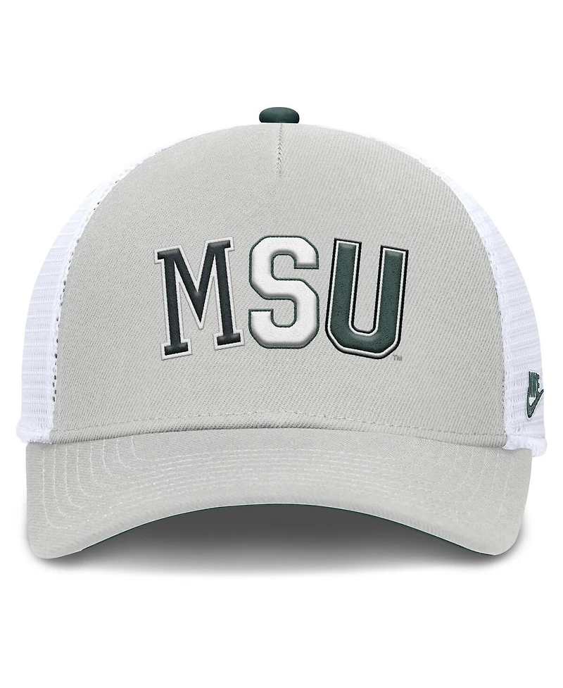 Nike Men's and Women's Gray Michigan State Spartans 2026 Basketball Refresh 5-Panel Rise Trucker Hat