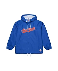 Mitchell & Ness Men's Royal New York Mets Full-Snap Hooded Coaches Jacket