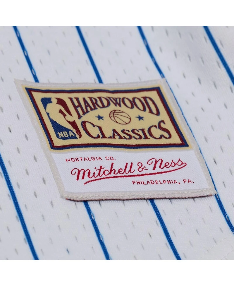 Mitchell & Ness Men's White Minnesota Timberwolves Head Coach Pinstripe Mesh Full-Button Baseball Jersey