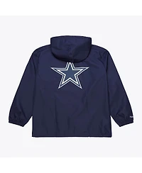 Mitchell & Ness Men's Navy Dallas Cowboys Full-Snap Hooded Coaches Jacket