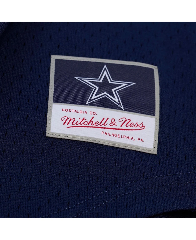 Mitchell & Ness Men's Navy Dallas Cowboys Head Coach Mesh Full-Button Fashion Jersey