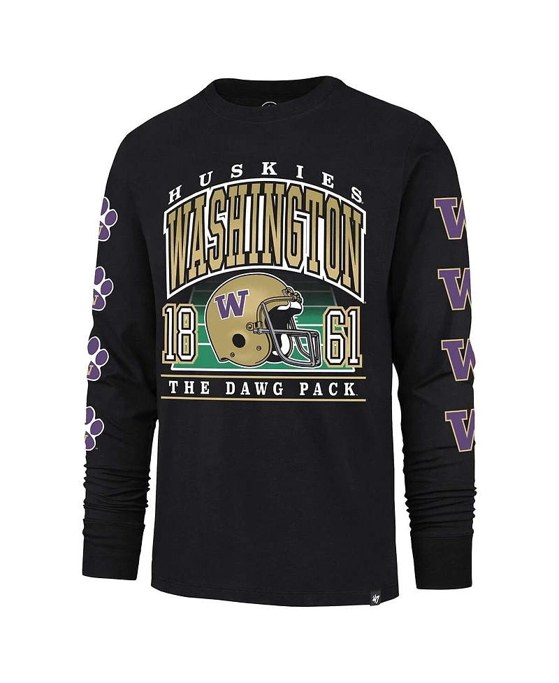 '47 Brand Men's Black Washington Huskies Go Big Long Sleeve T-Shirt