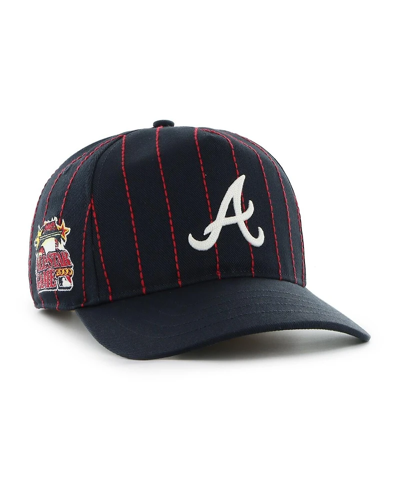 '47 Brand Men's x Rawlings Navy Atlanta Braves Pinstripe Hitch Adjustable Hat