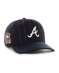 '47 Brand Men's x Rawlings Navy Atlanta Braves Pinstripe Hitch Adjustable Hat