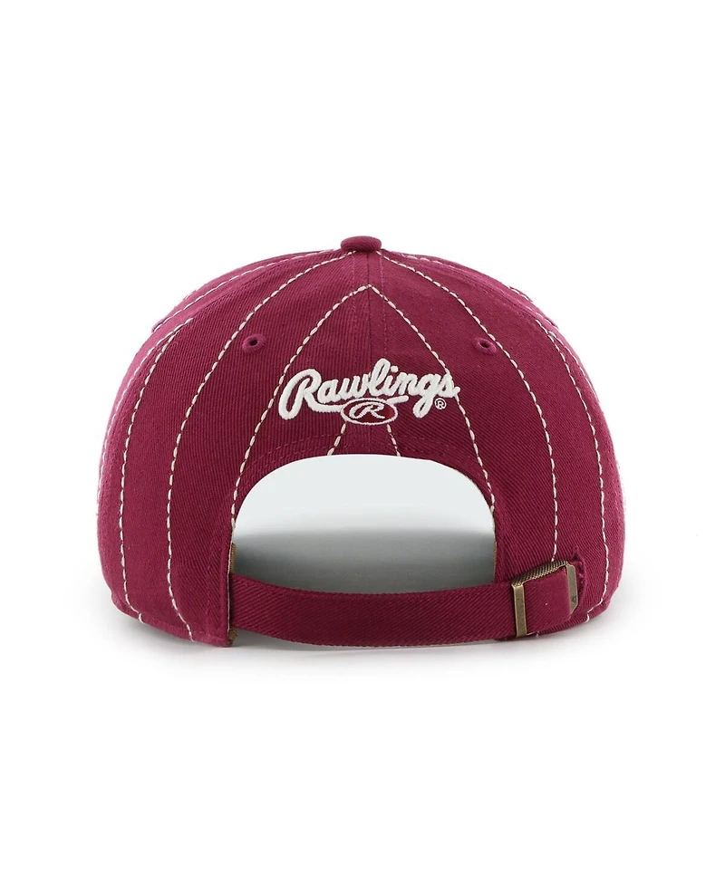'47 Brand Men's x Rawlings Burgundy Philadelphia Phillies Pinstripe Hitch Adjustable Hat