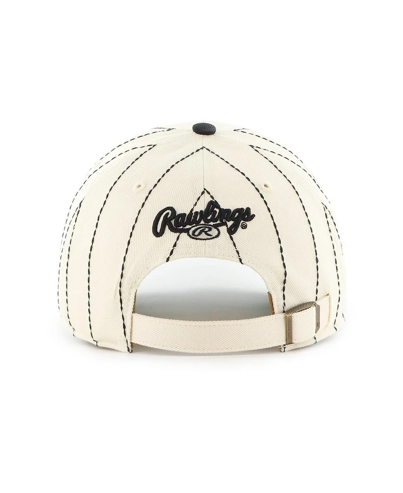 '47 Brand Men's x Rawlings Natural/Black San Francisco Giants Pinstripe Clean Up Adjustable Hat