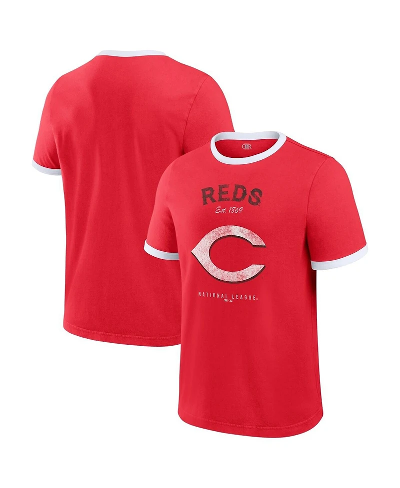 Darius Rucker Collection by Fanatics Men's Red Cincinnati Reds Washed Ringer T-Shirt