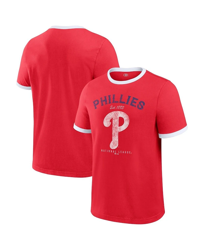 Darius Rucker Collection by Fanatics Men's Red Philadelphia Phillies Washed Ringer T-Shirt