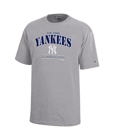 Champion Big Boys and Girls Gray New York Yankees Graphic T-Shirt