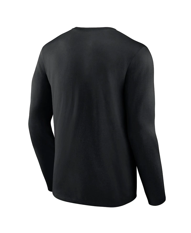 Logo Athletic Men's Black Pittsburgh Pirates Heart Soul Long Sleeve T-Shirt