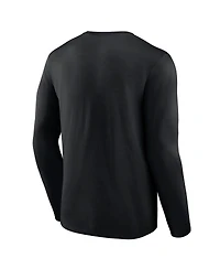Logo Athletic Men's Black Pittsburgh Pirates Heart Soul Long Sleeve T-Shirt