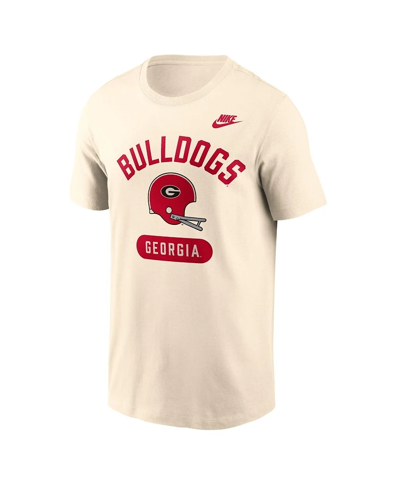 Nike Men's Natural Georgia Bulldogs Legacy Arch Helmet T-Shirt