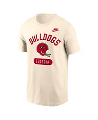 Nike Men's Natural Georgia Bulldogs Legacy Arch Helmet T-Shirt