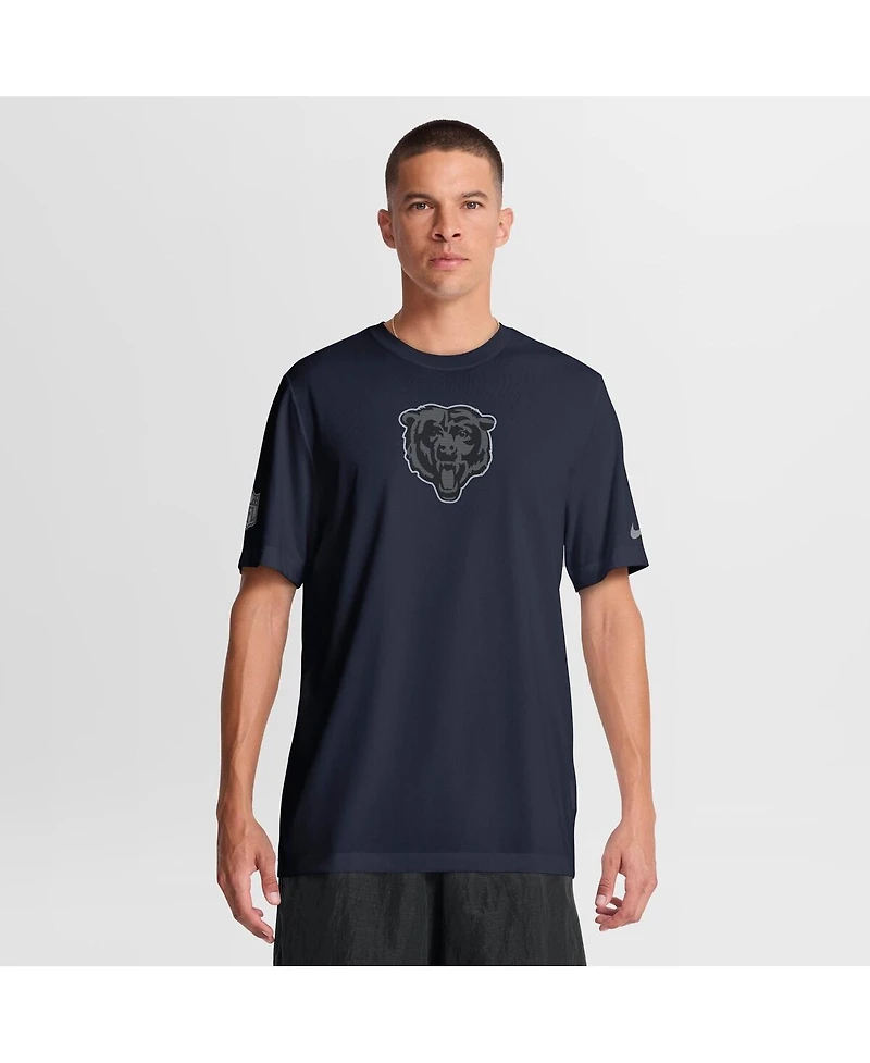 Nike Men's Navy Chicago Bears Sideline Lead The Charge Legend Dri-fit T-Shirt