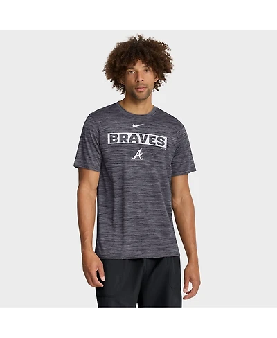 Nike Men's Black Atlanta Braves Velocity Dri-fit T-Shirt