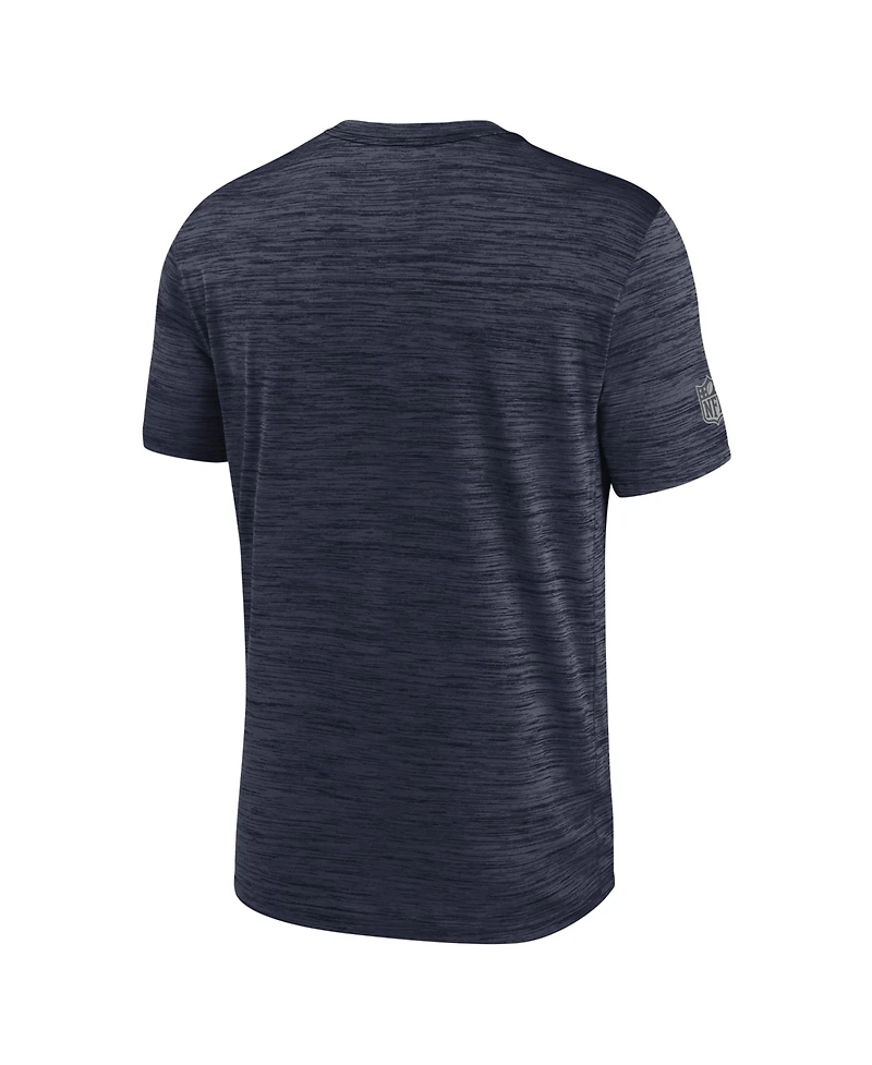 Nike Men's Navy New England Patriots Sideline Double Covered Dri-fit Velocity T-Shirt